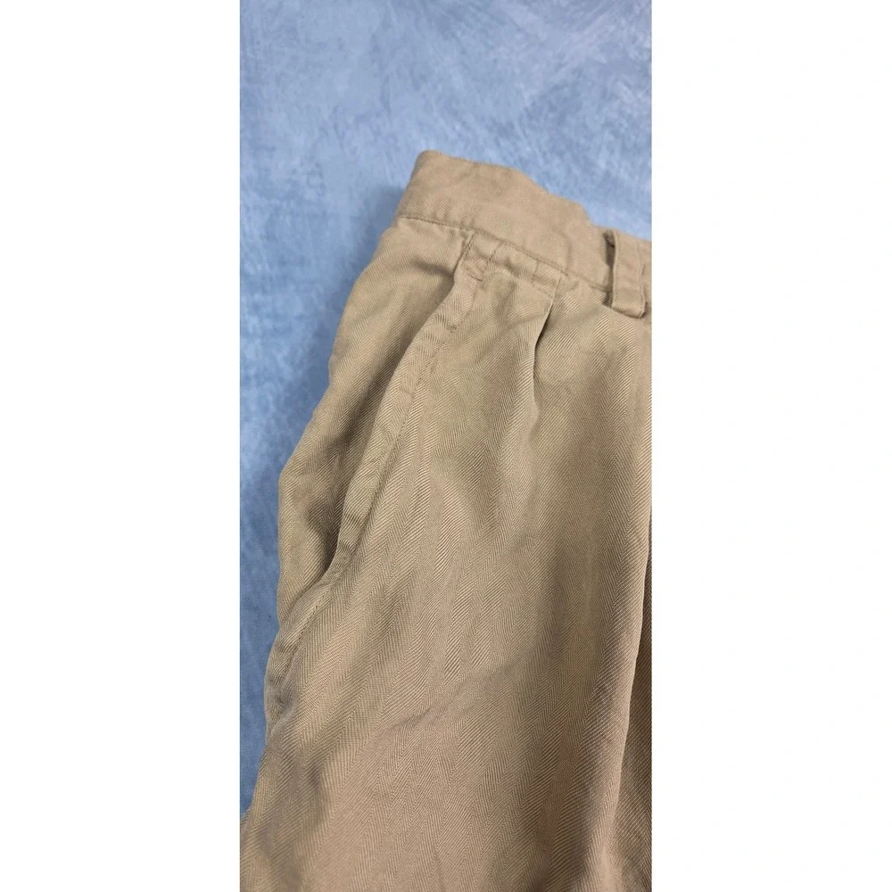 Tommy Bahama Relax Men's Shorts 35 Khaki 100% Silk Pleated Chino